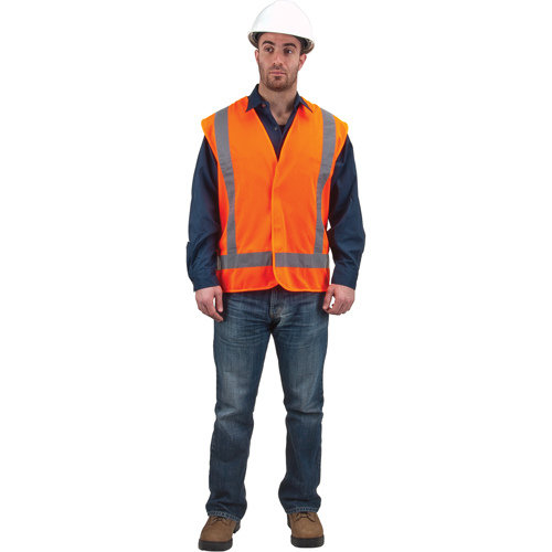 Veste de s&eacute;curit&eacute; pour la circulation, Orange haute visibilit&eacute;, Moyen, Polyester - Produits de sécurité Zenith 
