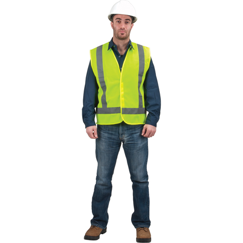 Veste de s&eacute;curit&eacute; pour la circulation, Jaune lime haute visibilit&eacute;, Grand, Polyester - Produits de sécurité Zenith 