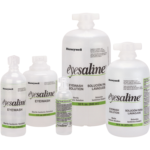 Bouteilles de solution saline pour douche oculaire, Bouteille Plein, 1 oz - PIP Global Safety 32-000451-0000
