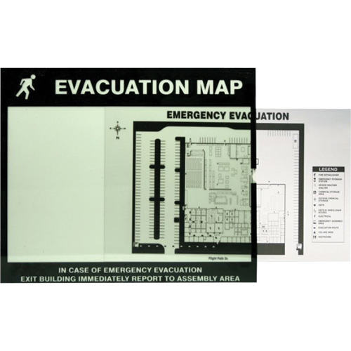 Evacuation Map Holder Clear Insert - Accuform NMC DTA215