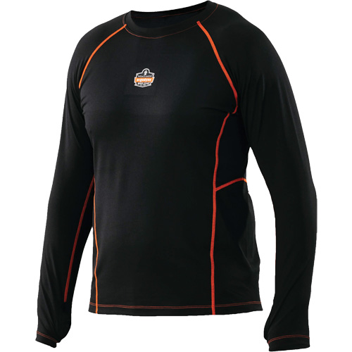 Long Sleeve Thermal Shirts, Men's, 2X-Large, Black - Ergodyne 40206