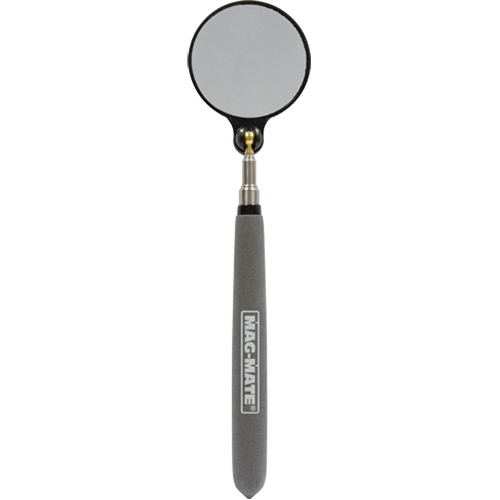 Inspection Mirror, Circular, 2-1/4" L x 2-1/4" W, Telescopic - Mag-Mate 309S1