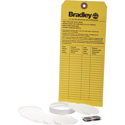 Recharge pour trousse d'inspection de douche oculaire portative - Bradley S19-949