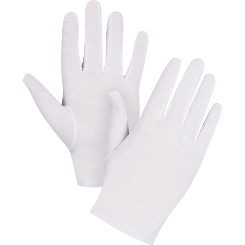 Gants d'inspection peu pelucheux, Nylon, Poignet &agrave; ourlet, Dames/T-petit - Produits de sécurité Zenith 