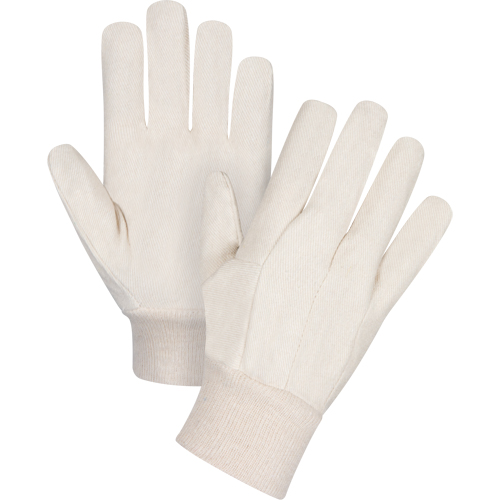 Gants en toile de coton, 7 oz, Grand - Produits de sécurité Zenith 