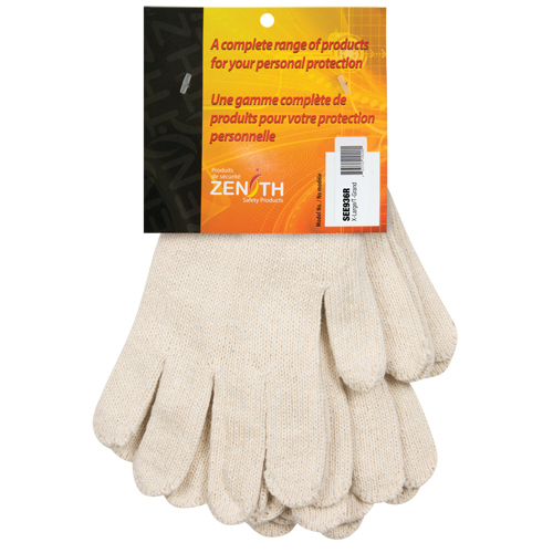 Gants en tricot de poids lourd, Poly/coton, Calibre 7, T-Grand - Produits de sécurité Zenith 