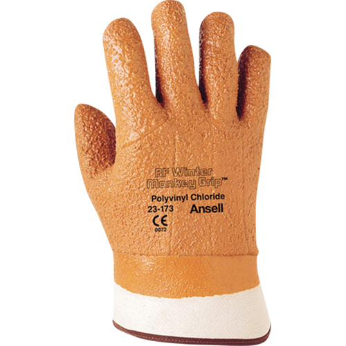 Winter Monkey Grip&reg; 23-173 Glove, 10/X-Large, PVC Coating, Foam Shell - Ansell 23173100