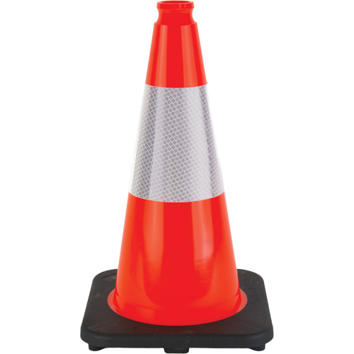 Traffic Cone, 18", Orange, 6" Reflective Collar(s) - Zenith Safety Products 