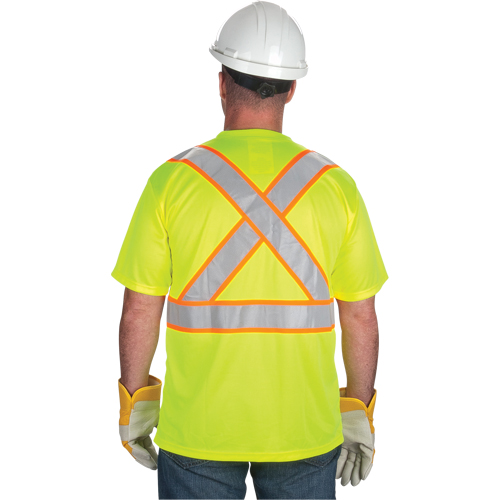 CSA Compliant T-Shirt, Polyester, 2X-Large, High Visibility Lime-Yellow - Zenith Safety Products 
