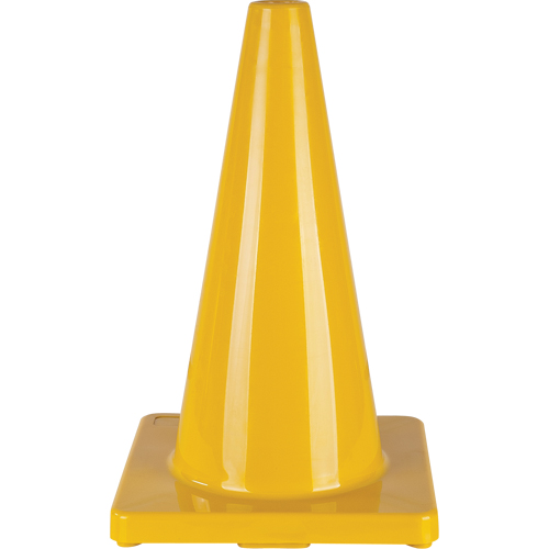 C&ocirc;ne de couleur pour la signalisation, 18", Jaune - Produits de sécurité Zenith 