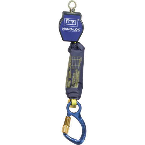 C&acirc;ble de s&eacute;curit&eacute; autor&eacute;tractable &agrave; fixation rapide Nano-Lok, 6', Acier inoxydable, Pivotant - 3M DBI Sala Protection Contre Les Chutes 3101213