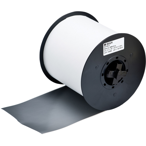 B-595 Indoor/Outdoor Grade Printer Tape, Vinyl, Grey, 100" Width - Brady 113218