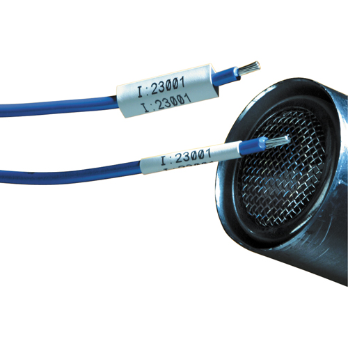 B-342 PermaSleeve&reg; Wire Marking Sleeves, Polyolefin, 2" L x 0.235" H, White - Brady B33-187-2-342
