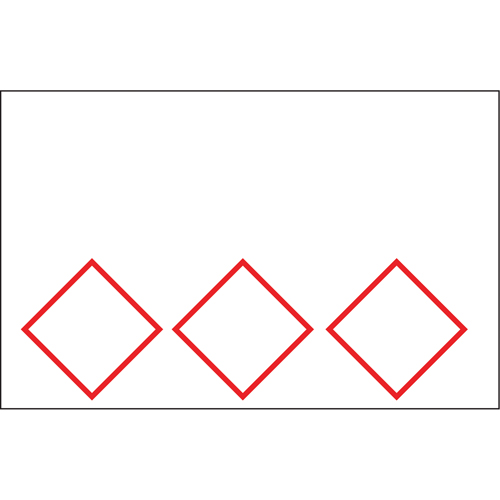 B-7569 Pre-Printed GHS/CLP Chemical Labels, Vinyl, Red/White, 2.950" Width - Brady B30-261-7569-CLP3B