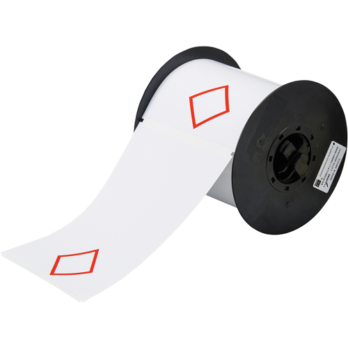 B-7569 Pre-Printed GHS/CLP Chemical Labels, Vinyl, Red/White, 4.130" Width - Brady B30-262-7569-CLP1