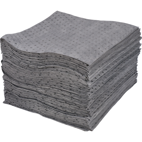 Feuilles absorbantes lamin&eacute;es (SMS) de premi&egrave;re qualit&eacute;, Universel, 15" x 17", 30 gal. d'absorption - Produits de sécurité Zenith 
