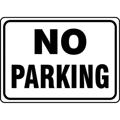 Enseigne  No Parking , 14" x 20", Aluminium, Anglais - Accuform NMC MADC864VA