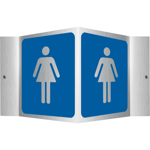 Enseigne Projection - femmes, 6" x 5", Aluminium, Pictogramme - Accuform NMC PSM405