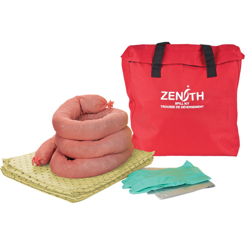 Trousse &eacute;conomique de lutte contre les d&eacute;versements, Mati&egrave;res dangereuses, Sac, Absorbance de 5 gal. US - Produits de sécurité Zenith 