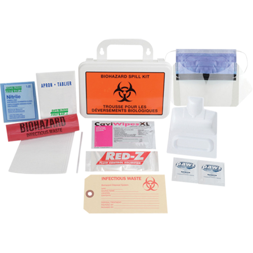Deluxe Clean-Up Spill Kit, Biohazard, Case - Safecross 14396
