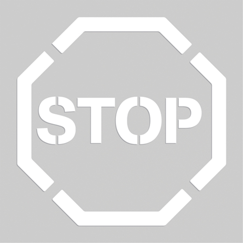 Floor Marking Stencils - Stop, Pictogram, 20" x 20" - Accuform NMC PMS205