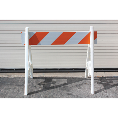 Barricades, En A, 48" lo x 40" h, Orange/Blanc - Accuform NMC FBA614