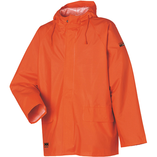 Mandal Rainwear Jacket, Polyester, 3X-Large, Orange - Helly Hansen 70129290-3XL