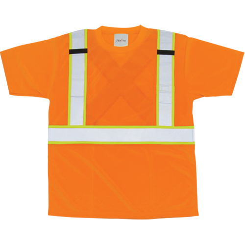T-shirt conforme &agrave; la CSA, Polyester, Moyen, Orange - Produits de sécurité Zenith 