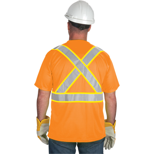 T-shirt conforme &agrave; la CSA, Polyester, Moyen, Orange - Produits de sécurité Zenith 