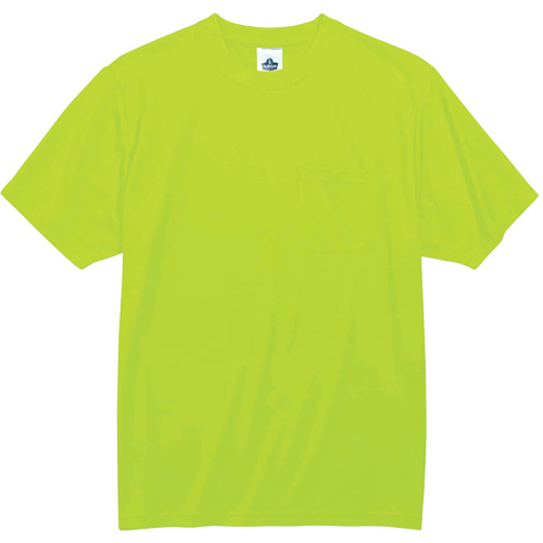 GloWear 8089 Non-Certified T-Shirt, Polyester, Medium, High Visibility Lime-Yellow - Ergodyne 21553