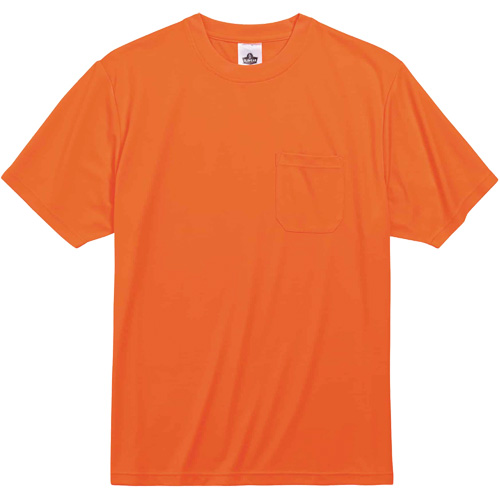 GloWear 8089 Non-Certified T-Shirt, Polyester, Small, High Visibility Orange - Ergodyne 21562