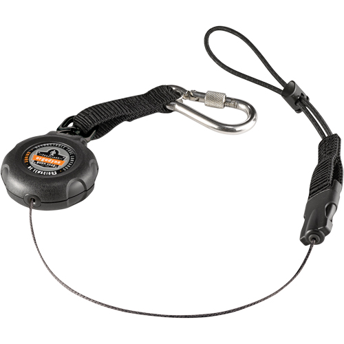 Squids&reg; 3001 Tool Lanyard, Retractable, Carabiner/Loop - Ergodyne 19301