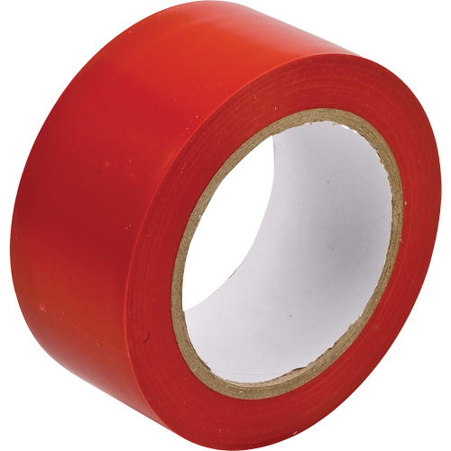 Floor Marking Tape, 2" x 108', Vinyl, Red - Brady 58201