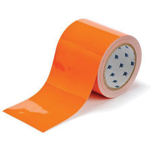 ToughStripe&reg; Floor Marking Tape, 3" x 100', Polyester, Orange - Brady 104346