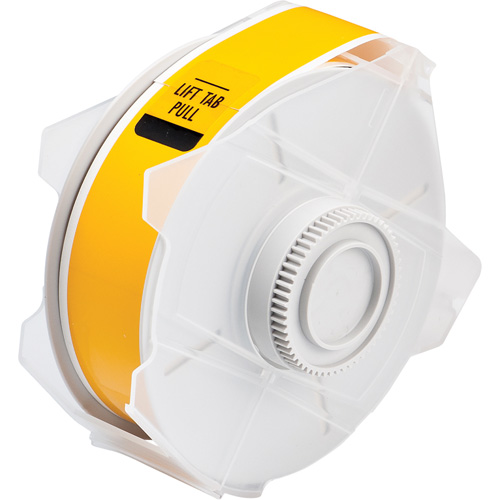 Printer Tape, Polyester, Yellow, 1.125" Width - Brady 76621