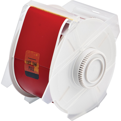 Printer Tape, Polyester, Red, 2.25" Width - Brady 76624