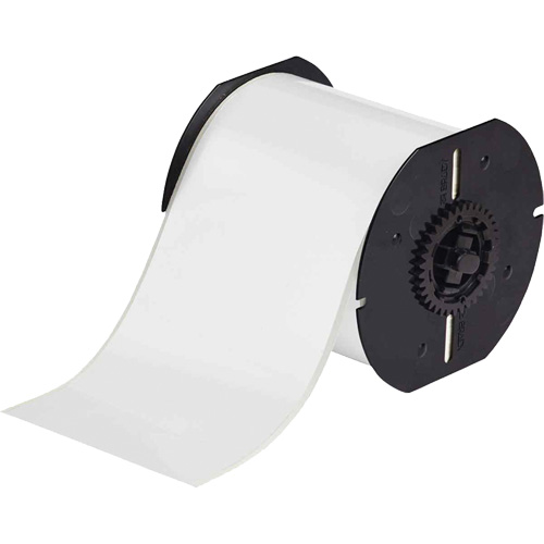 Low-Halide Printer Tape, Polyester, White, 4" Width - Brady B30C-4000-569-WT