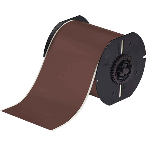 Indoor-Outdoor Label Printer Tape, Vinyl, Brown, 4" Width - Brady B30C-4000-595-BR