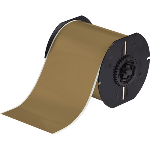 Ruban pour &eacute;tiqueteuse, Vinyle, Or, Largeur de 4" - Brady B30C-4000-595-GD