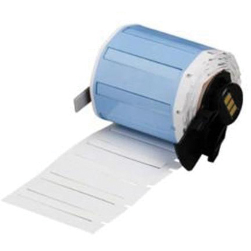 PermaSleeve&reg; Heat Shrink Wire & Cable Labels, Polyolefin, 1.75" L x 0.235" H, White - Brady M6-125-175-342-WT