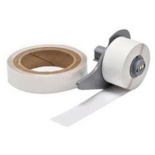 Ruban imprimable pour marquage des planchers, Polyester, Blanc, Largeur de 1" - Brady M7-1000-483-WT-KT