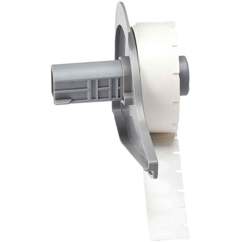 &eacute;tiquettes imprimables, Nylon, 0,5" lo x 0,5" h, Blanc - Brady M7-83-499