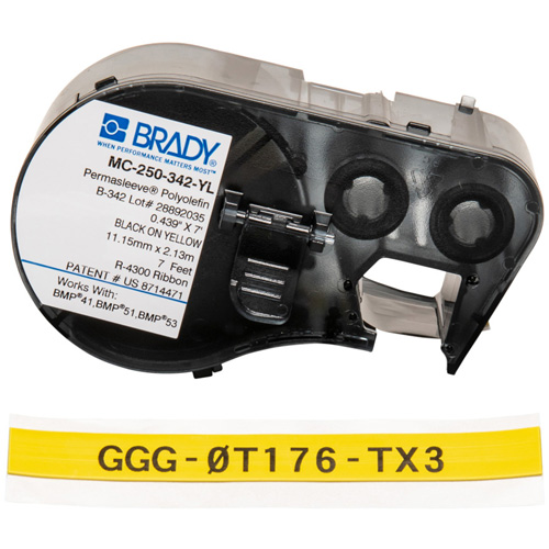 Wire Marking Sleeve Cartridge, Black - Brady M4C-250-342-YL