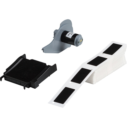 Raised Panel Labels, Polyester, 1" L x 2" H, Black - Brady M7-173-593-BK