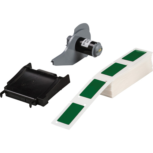Raised Panel Labels, Polyester, 1" L x 2" H, Green - Brady M7-173-593-GN