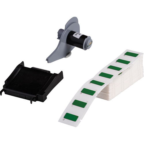&eacute;tiquettes sur&eacute;lev&eacute;s pour panneaux, Polyester, 1,06" lo x 0,49" h, Vert - Brady M7-171-593-GN