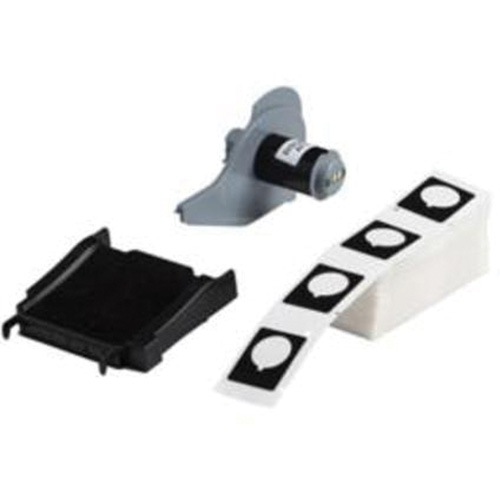 Raised Push-Button Panel Labels, Polyester, 1.2" L x 1.5" H, Black - Brady M7-167-593-BK