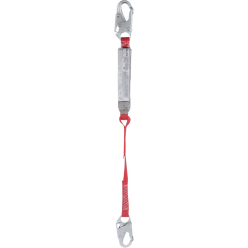 Longe &agrave; amortisseur de choc Pro, 3', Point d'ancrage &agrave; Mousqueton verrouillable, Mousqueton verrouillable aux jambes, Polyester - 3M Protecta Protection Contre Les Chutes 1341002C