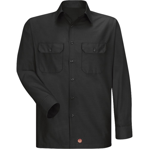 Chemise &agrave; manches longues en tissu ind&eacute;chirable, Hommes, Grand, Noir - Red Kap SY50BK-RG-L