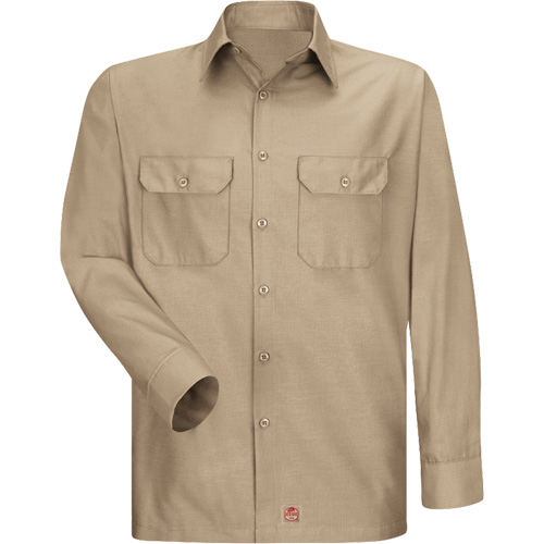 Chemise &agrave; manches longues en tissu ind&eacute;chirable, Hommes, Petit, Khaki - Red Kap SY50KH-RG-S